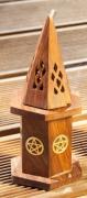 Holz Kegelhütchen Pentagramm mit Vorratsbox(VPE: 2 Stück)