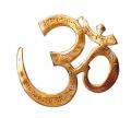 Om-Wandsymbol, Messing, 8 cm