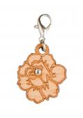 Rose - Holz-Charm mit Kristall